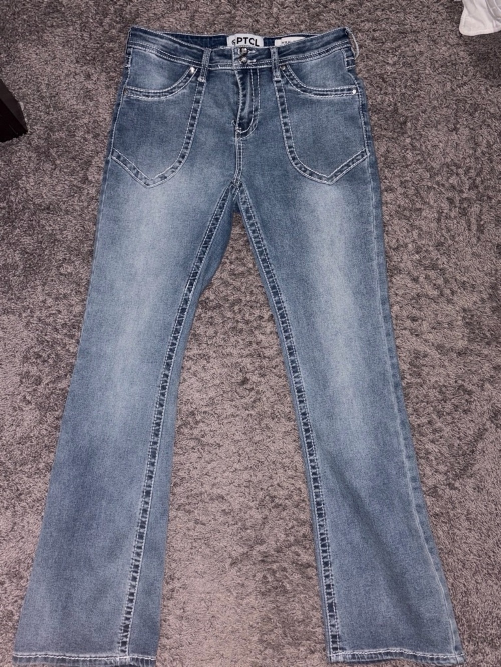 TCL Women's Light Wash Flare Jeans